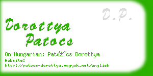 dorottya patocs business card